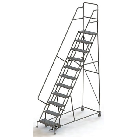 146 in H Steel Rolling Ladder, 11 Steps, 450 lb Load Capacity MPN:KDSR111242