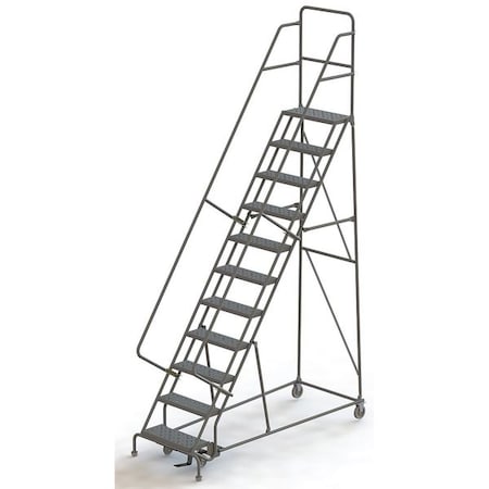 146 in H Steel Rolling Ladder, 11 Steps, 450 lb Load Capacity MPN:KDSR111246