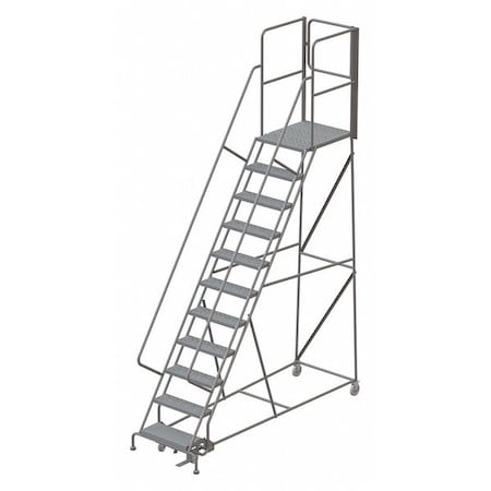 152 in H Steel Rolling Ladder, 11 Steps, 450 lb Load Capacity MPN:KDSR111246-XR