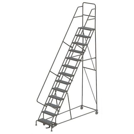156 in H Steel Rolling Ladder, 12 Steps, 450 lb Load Capacity MPN:KDSR112246