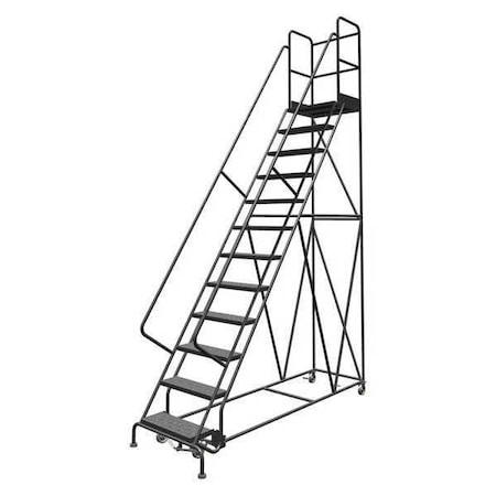 156 in H Steel Rolling Ladder, 12 Steps, 450 lb Load Capacity MPN:KDSR112246-D3