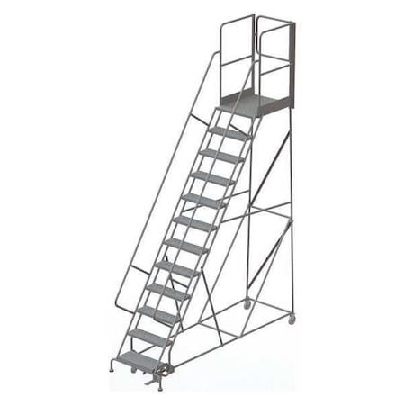 162 in H Steel Rolling Ladder, 12 Steps, 450 lb Load Capacity MPN:KDSR112246-XR