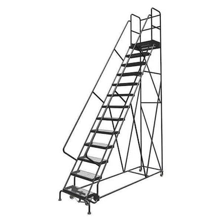 166 in H Steel Rolling Ladder, 13 Steps, 450 lb Load Capacity MPN:KDSR113242-D3