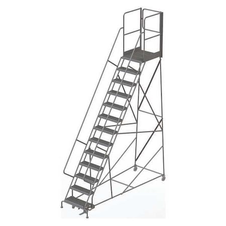 172 in H Steel Rolling Ladder, 13 Steps, 450 lb Load Capacity MPN:KDSR113242-XR