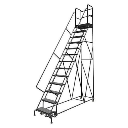 166 in H Steel Rolling Ladder, 13 Steps, 450 lb Load Capacity MPN:KDSR113246-D3