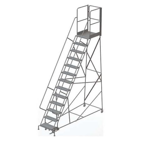 172 in H Steel Rolling Ladder, 13 Steps, 450 lb Load Capacity MPN:KDSR113246-XR