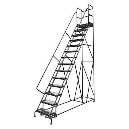 176 in H Steel Rolling Ladder, 14 Steps, 450 lb Load Capacity MPN:KDSR114242-D3
