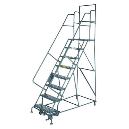 176 in H Steel Rolling Ladder, 14 Steps, 450 lb Load Capacity MPN:KDSR114246-D2