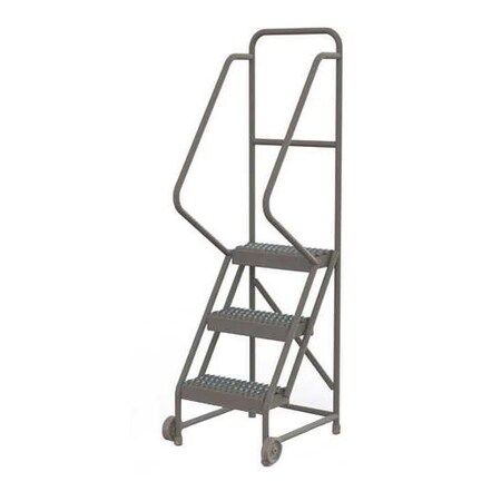 66 in H Steel Tilt and Roll Ladder, 3 Steps, 450 lb Load Capacity MPN:KDTF103162