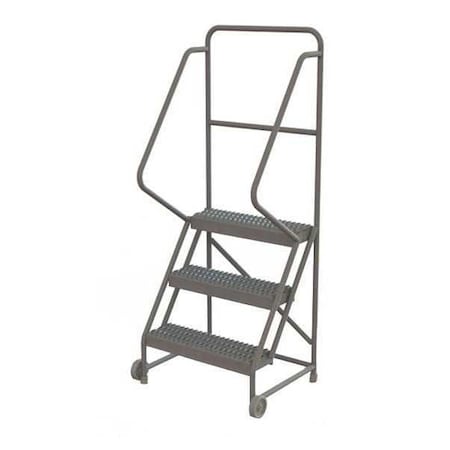 66 in H Steel Tilt and Roll Ladder, 3 Steps, 450 lb Load Capacity MPN:KDTF103242