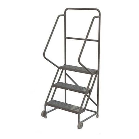 66 in H Steel Tilt and Roll Ladder, 3 Steps, 450 lb Load Capacity MPN:KDTF103246