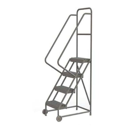 76 in H Steel Tilt and Roll Ladder, 4 Steps, 450 lb Load Capacity MPN:KDTF104162