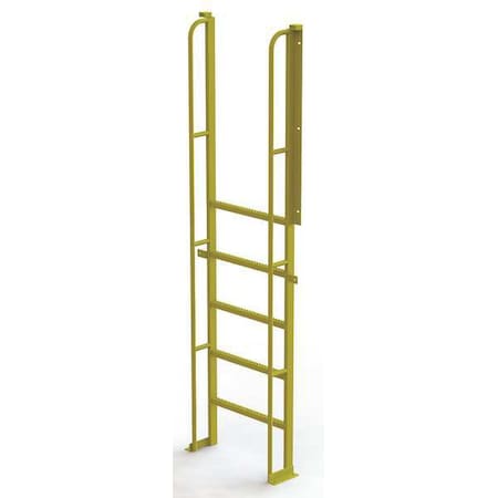 102 in Overall H, Ladder, Steel, 6 Steps, Yellow Powder Coated Finish, 1, 000 lb Load Capacity MPN:UCL9006246