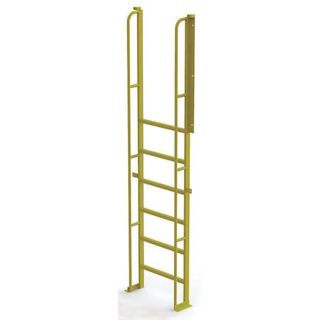 112 in Overall H, Ladder, Steel, 7 Steps, Yellow Powder Coated Finish, 1, 000 lb Load Capacity MPN:UCL9007246