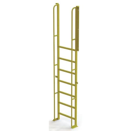 122 in Overall H, Ladder, Steel, 8 Steps, Yellow Powder Coated Finish, 1, 000 lb Load Capacity MPN:UCL9008246