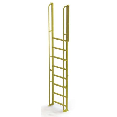 132 in Overall H, Ladder, Steel, 9 Steps, Yellow Powder Coated Finish, 1, 000 lb Load Capacity MPN:UCL9009246