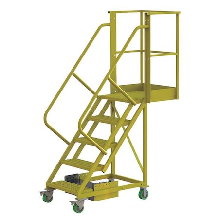 92 in H Steel Cantilever Rolling Ladder, 5 Steps, 300 lb Load Capacity MPN:UCU500520246