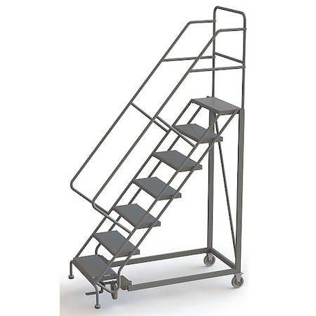 106 in H Steel Configurable Rolling Ladder, 7 Steps, 450 lb Load Capacity MPN:UKDEC107246