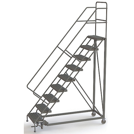 126 in H Steel Configurable Rolling Ladder, 9 Steps, 450 lb Load Capacity MPN:UKDEC109242