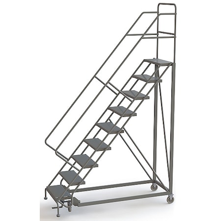 126 in H Steel Configurable Rolling Ladder, 9 Steps, 450 lb Load Capacity MPN:UKDEC109246