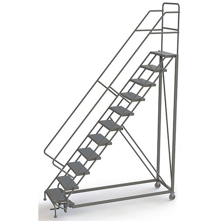 146 in H Steel Configurable Rolling Ladder, 11 Steps, 450 lb Load Capacity MPN:UKDEC111246