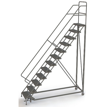 156 in H Steel Configurable Rolling Ladder, 12 Steps, 450 lb Load Capacity MPN:UKDEC112242