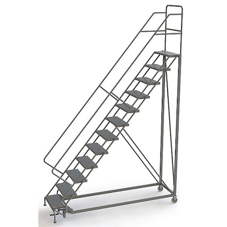156 in H Steel Configurable Rolling Ladder, 12 Steps, 450 lb Load Capacity MPN:UKDEC112246