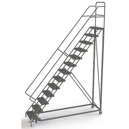 166 in H Steel Configurable Rolling Ladder, 13 Steps, 450 lb Load Capacity MPN:UKDEC113242