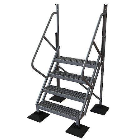 82 in Overall H, Ladder, Aluminum, 4 Steps, Aluminum Mill Finish, 500 lb Load Capacity MPN:URTL504