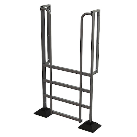82 in Overall H, Ladder, Aluminum, 4 Steps, Aluminum Mill Finish, 500 lb Load Capacity MPN:URTL904