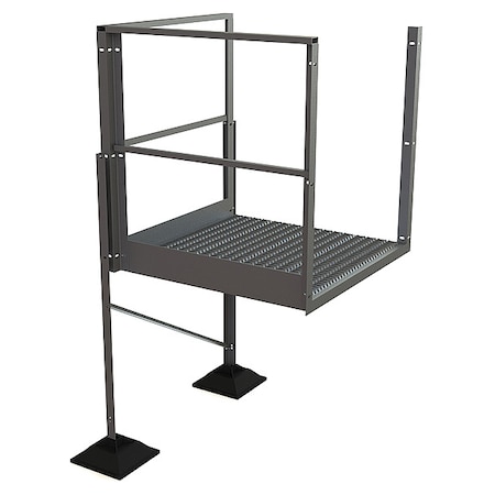 Turn Platform, 40 in Platform Ht, Aluminum, 500 lb Load Capacity MPN:URTTP40