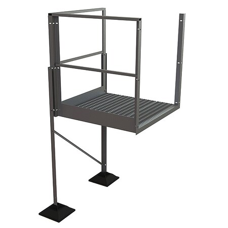 Turn Platform, 50 in Platform Ht, Aluminum, 500 lb Load Capacity MPN:URTTP50