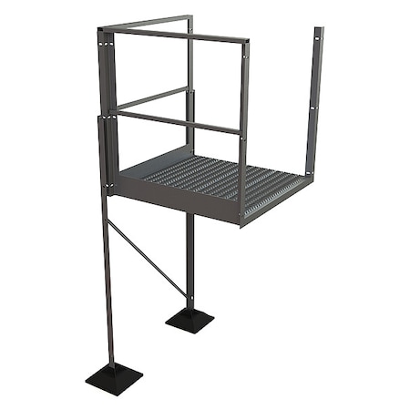 Turn Platform, 60 in Platform Ht, Aluminum, 500 lb Load Capacity MPN:URTTP60