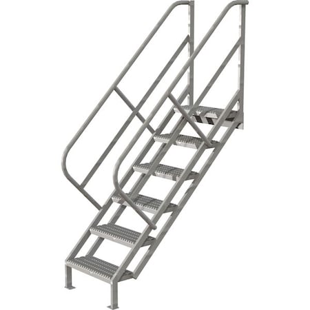 95 in Overall H, Stair Unit, Steel, 6 Steps, 450 lb Load Capacity MPN:WISS106242