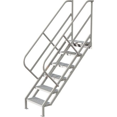 95 in Overall H, Stair Unit, Steel, 6 Steps, 450 lb Load Capacity MPN:WISS106246
