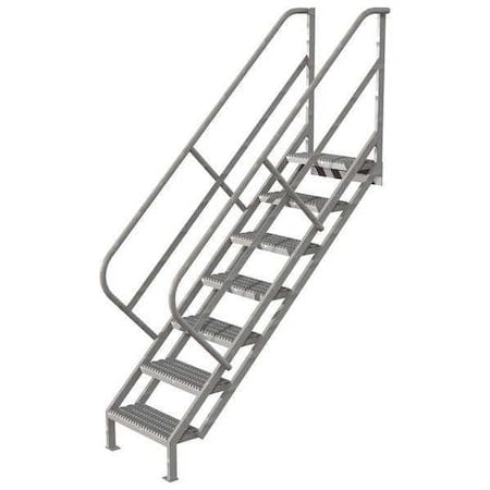 104 1/2 in Overall H, Stair Unit, Steel, 7 Steps, 450 lb Load Capacity MPN:WISS107242