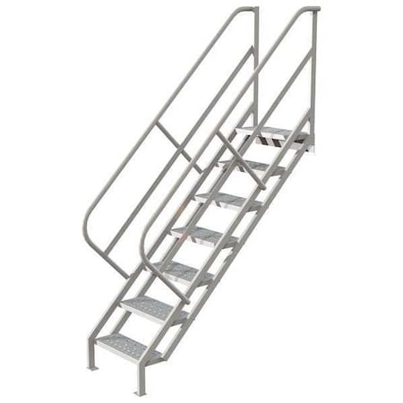104 1/2 in Overall H, Stair Unit, Steel, 7 Steps, 450 lb Load Capacity MPN:WISS107246