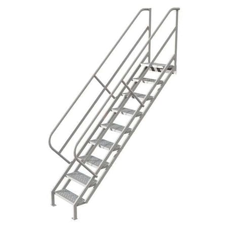 123 1/2 in Overall H, Stair Unit, Steel, 9 Steps, 450 lb Load Capacity MPN:WISS109246