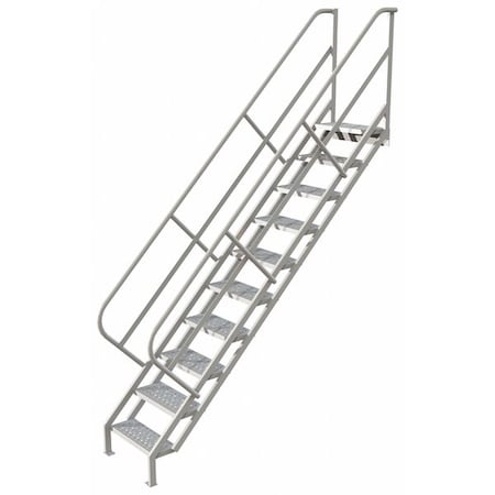 133 in Overall H, Stair Unit, Steel, 10 Steps, 450 lb Load Capacity MPN:WISS110246