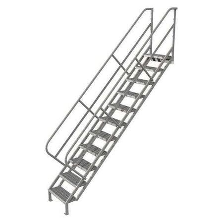 142 1/2 in Overall H, Stair Unit, Steel, 11 Steps, 450 lb Load Capacity MPN:WISS111242