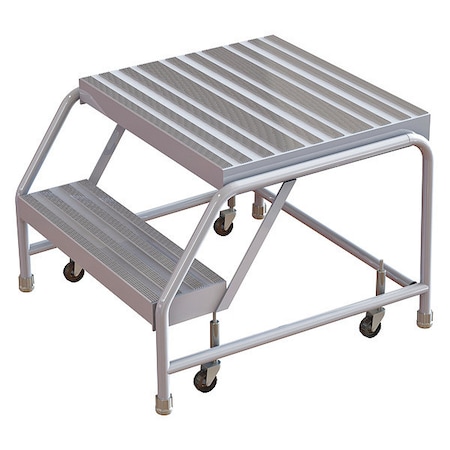 20 in H Aluminum Rolling Step, 2 Steps, 350 lb Load Capacity MPN:WLAR002164-D4