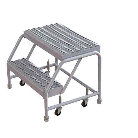 1.7 ft H Aluminum Step Stool, 2 Steps, 350 lb Load Capacity MPN:WLAR002165