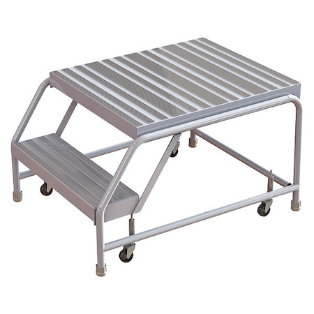 20 in H Aluminum Rolling Step, 2 Steps, 350 lb Load Capacity MPN:WLAR002244-D5