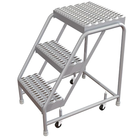 2.5 ft H Aluminum Step Stool, 3 Steps, 350 lb Load Capacity MPN:WLAR003165