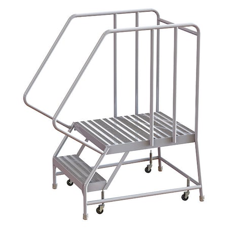 52 in H Aluminum Rolling Ladder, 2 Steps, 350 lb Load Capacity MPN:WLAR102164-D5