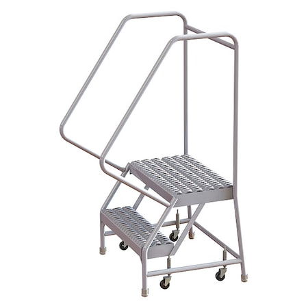 52 in H Aluminum Rolling Ladder, 2 Steps, 350 lb Load Capacity MPN:WLAR102165