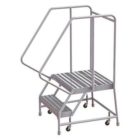 52 in H Aluminum Rolling Ladder, 2 Steps, 350 lb Load Capacity MPN:WLAR102244-D4