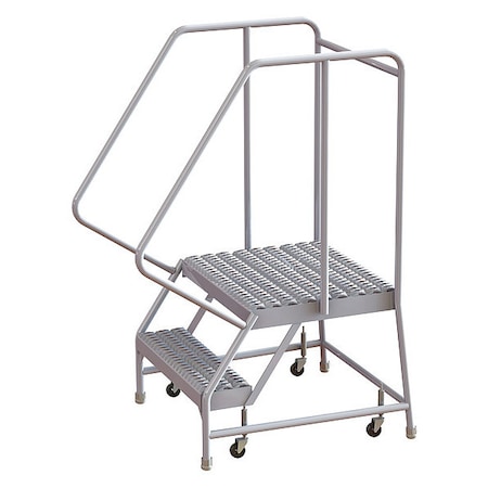52 in H Aluminum Rolling Ladder, 2 Steps, 350 lb Load Capacity MPN:WLAR102245-D4