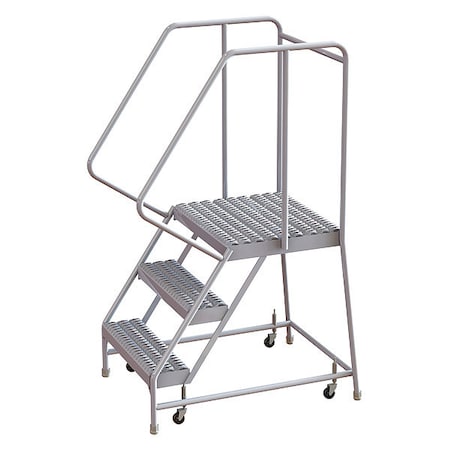 62 in H Aluminum Rolling Ladder, 3 Steps, 350 lb Load Capacity MPN:WLAR103245-D4