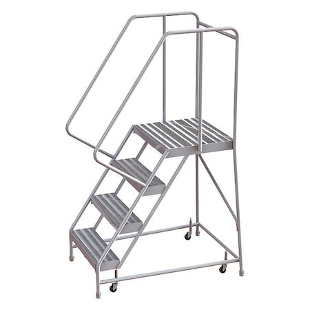 72 in H Aluminum Rolling Ladder, 4 Steps, 350 lb Load Capacity MPN:WLAR104164-D4